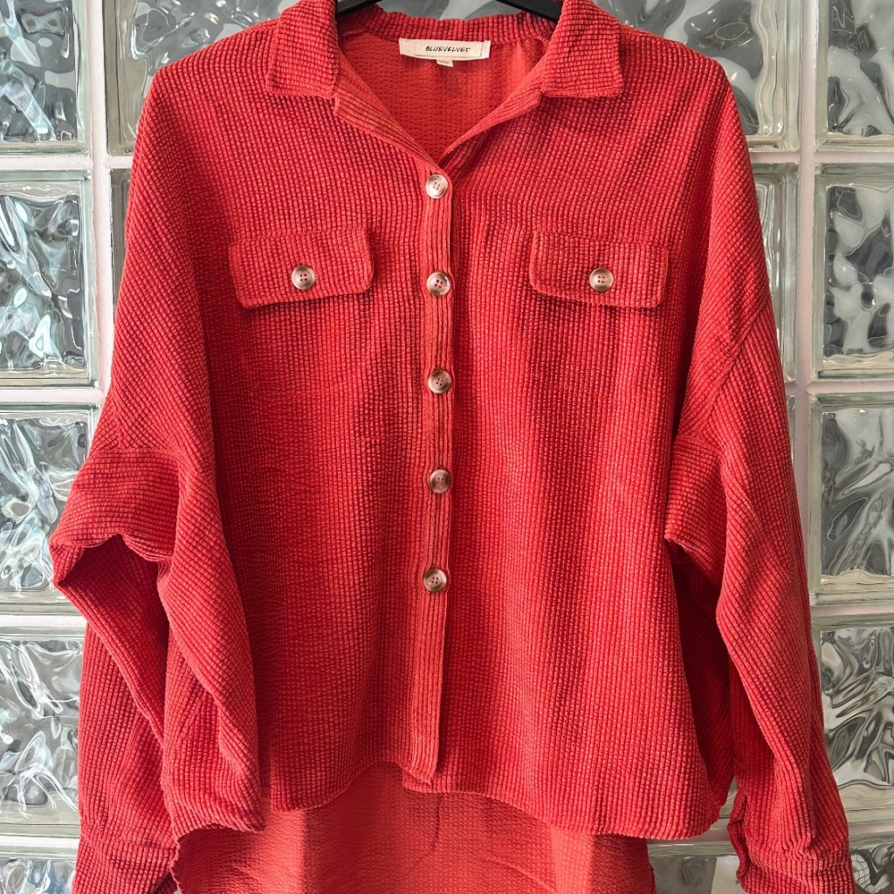 Blue Velvet Brand Corduroy Shacket